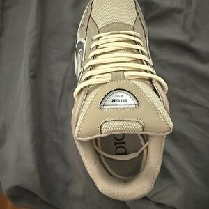 Dior Taupe and Cream Sneakers